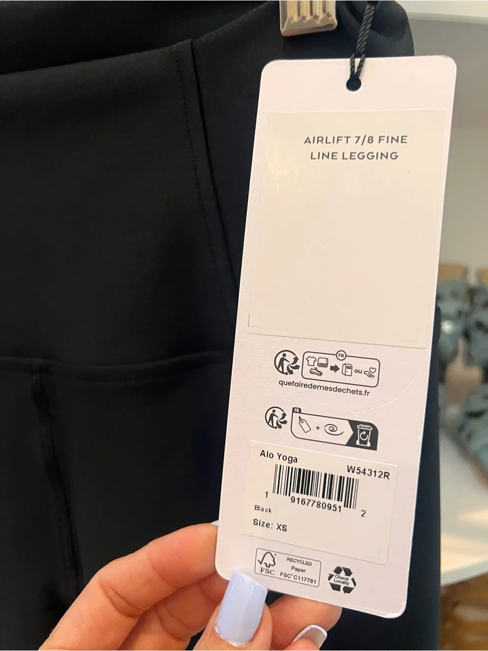 ALO Yoga Airlift High-Waist 7/8 Fine Line Leggings Black XS New W Tags!!
